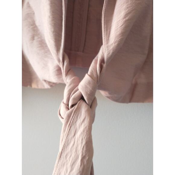 Vince Camuto Soft Pink Medium Open Tie Front Cardigan Blazer Pastel Fall Spring - Picture 5 of 10